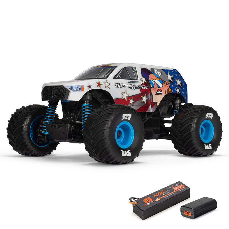 ARRMA Freedom Flyer Grom RTR with Battery & Charger RC Monster Truck 1/16 Scale