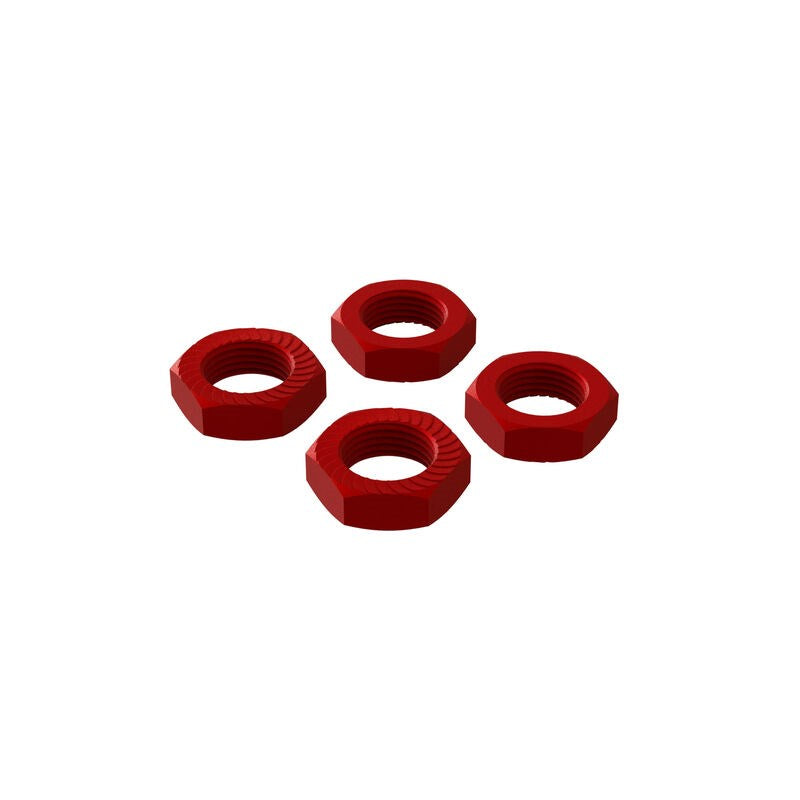 ARRMA 310906 AR310906 Aluminum Wheel Nut 17mm Red (4) - Hobby City NZ