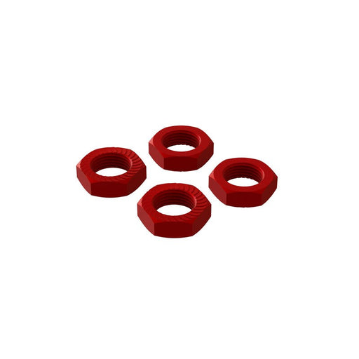 Arrma 310906 AR310906 Aluminum Wheel Nut 17mm Red (4) (8324274225389)