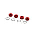 Arrma 320467 Aluminum Front Hub Nut Red (4) inc O-Rings (8324278550765)