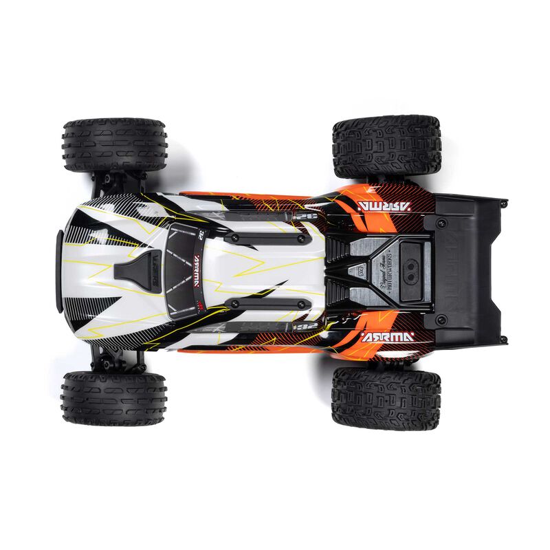 ARRMA ARA3205ST1+SPMXPSS100 1/10 VORTEKS MEGA 550 Brushed 2WD Stadium Truck RTR with Battery &amp; Charger, Orange
