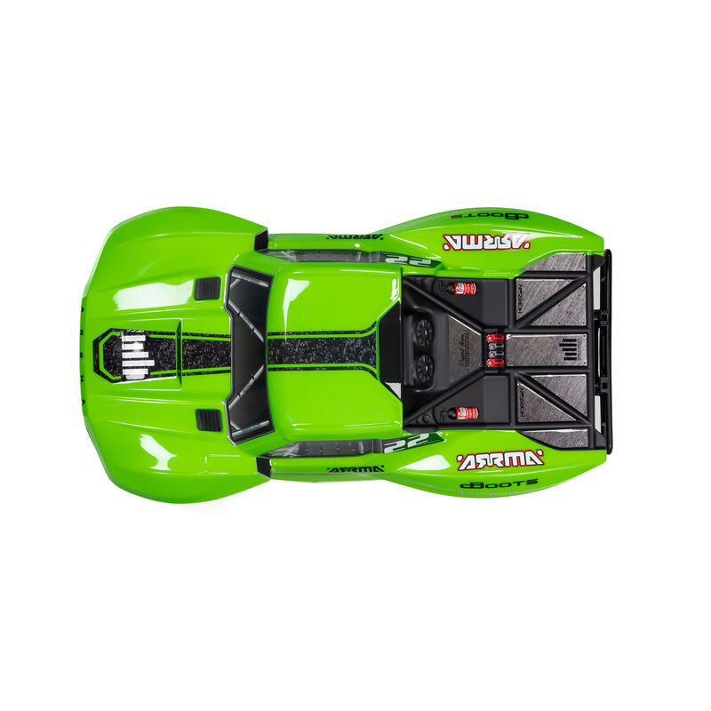 ARRMA ARA3221T1+SPMXPSS100 1/10 FURY MEGA 550 2WD Short Course Truck RTR, Green (Requires Battery and Charger)