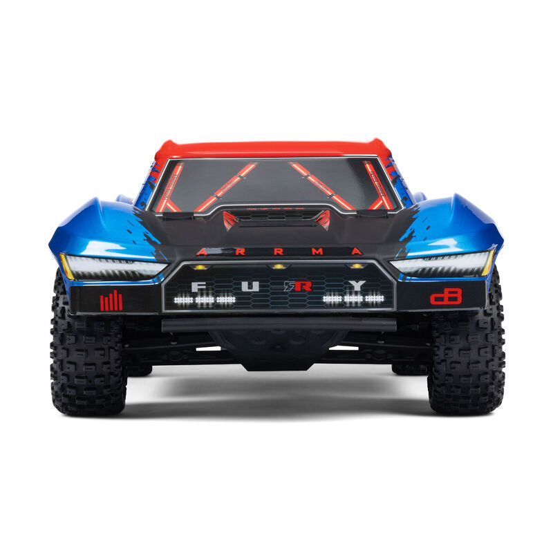 ARRMA ARA3521T1+SPMX52S50H5 1/10 FURY 223S BLX Brushless 2WD Short Course Truck RTR with DSC, Blue