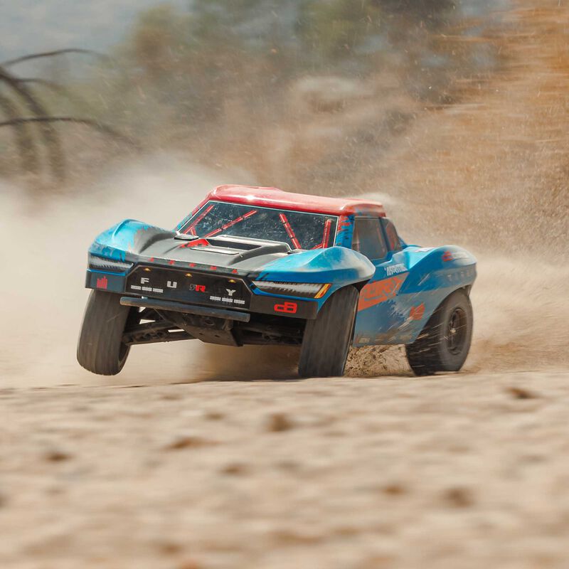 ARRMA ARA3521T1+SPMX52S50H5 1/10 FURY 223S BLX Brushless 2WD Short Course Truck RTR with DSC, Blue