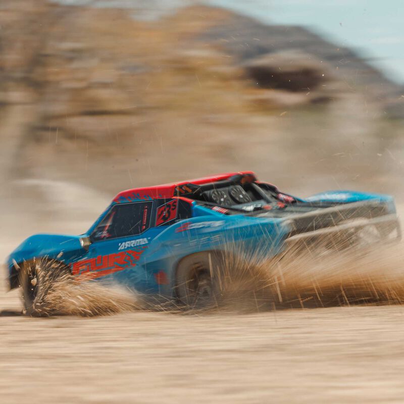 ARRMA ARA3521T1+SPMX52S50H5 1/10 FURY 223S BLX Brushless 2WD Short Course Truck RTR with DSC, Blue