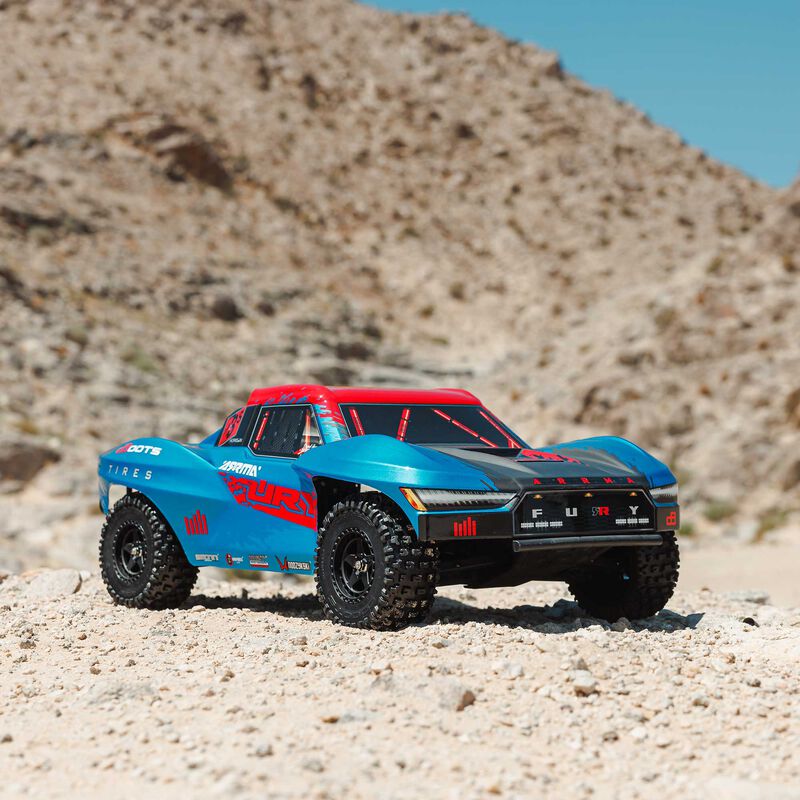 ARRMA ARA3521T1+SPMX52S50H5 1/10 FURY 223S BLX Brushless 2WD Short Course Truck RTR with DSC, Blue