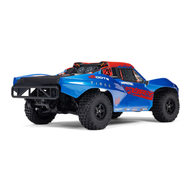 ARRMA ARA3521T1+SPMX52S50H5 1/10 FURY 223S BLX Brushless 2WD Short Course Truck RTR with DSC, Blue