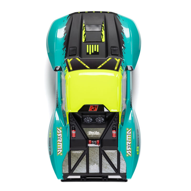 ARRMA ARA3521T2+SPMX52S50H5 1/10 FURY 223S BLX Brushless 2WD Short Course Truck RTR with DSC, Green