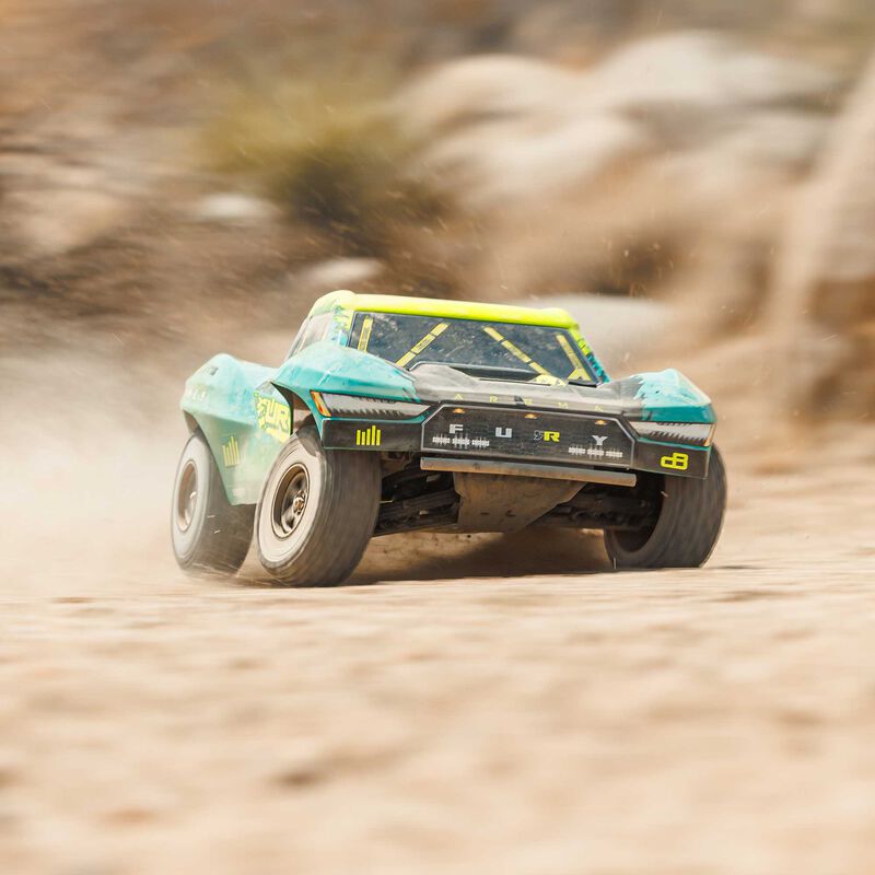 ARRMA ARA3521T2+SPMX52S50H5 1/10 FURY 223S BLX Brushless 2WD Short Course Truck RTR with DSC, Green