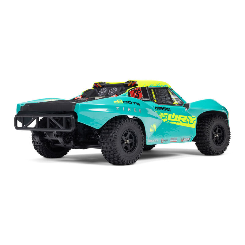 ARRMA ARA3521T2+SPMX52S50H5 1/10 FURY 223S BLX Brushless 2WD Short Course Truck RTR with DSC, Green