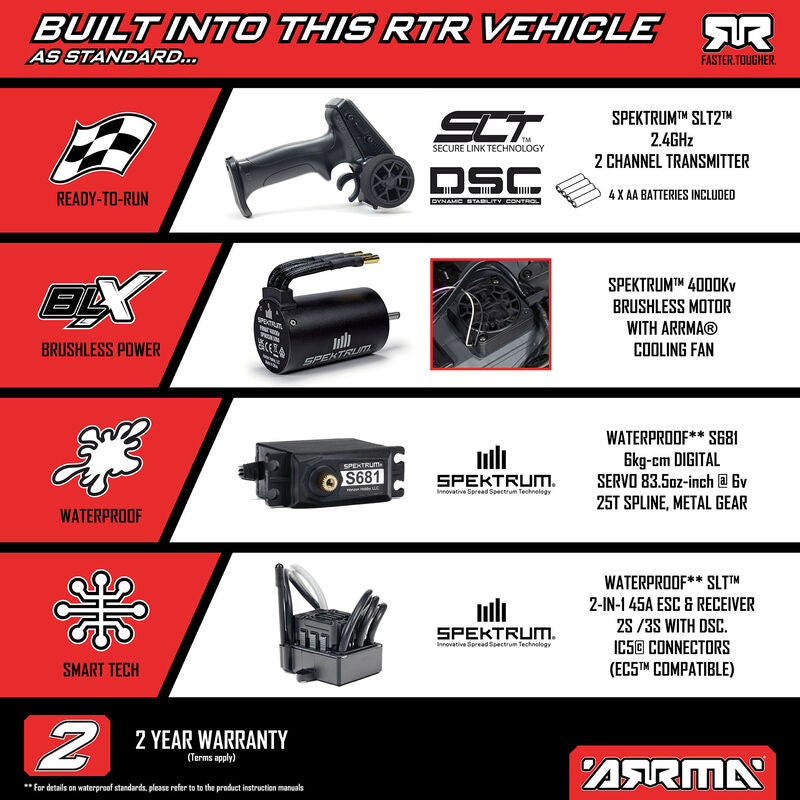 ARRMA Freedom Flyer 223S RTR with LiPo Battery and Charger RC Stadium Truck 1/10 Scale (3)
