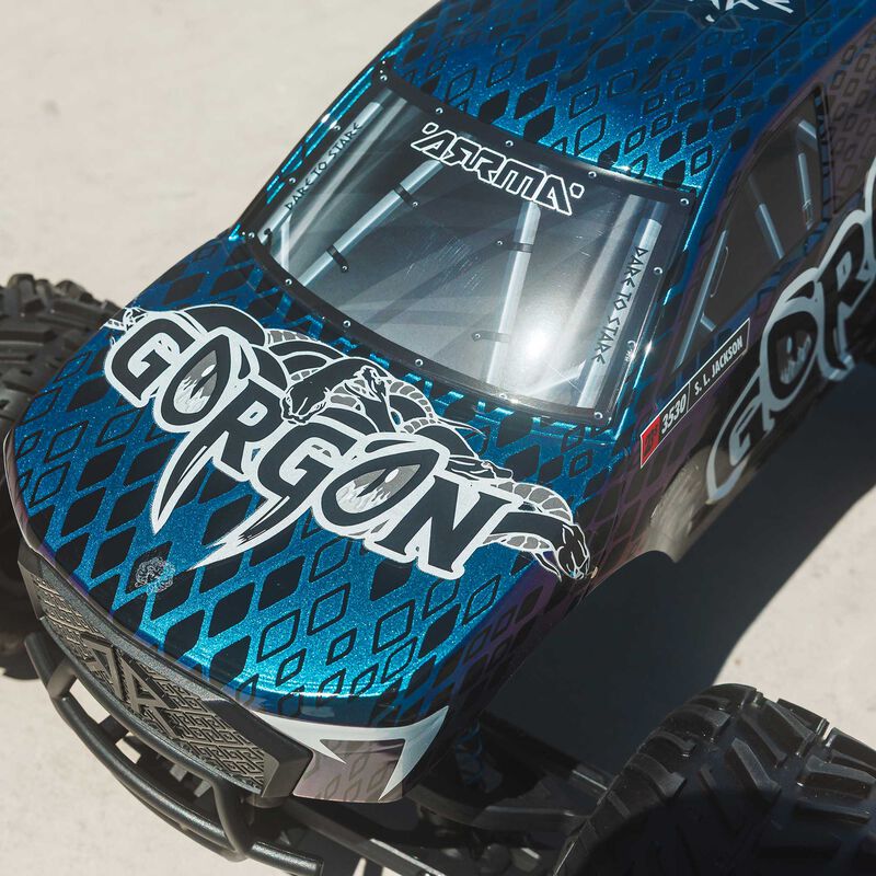 ARRMA Gorgon 223S 2WD RTR Brushless Blue/Black RC Monster Truck 1/10 Scale (28)