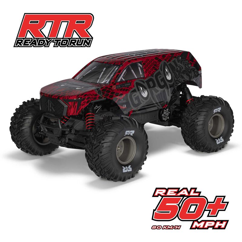 ARRMA Gorgon 223S 2WD RTR Brushless Red/Black RC Monster Truck 1/10 Scale (4)
