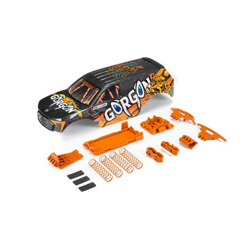 ARRMA ARA402357 GORGON Painted Decaled Trimmed Body Set (Orange) - Hobby City NZ (8347852964077)