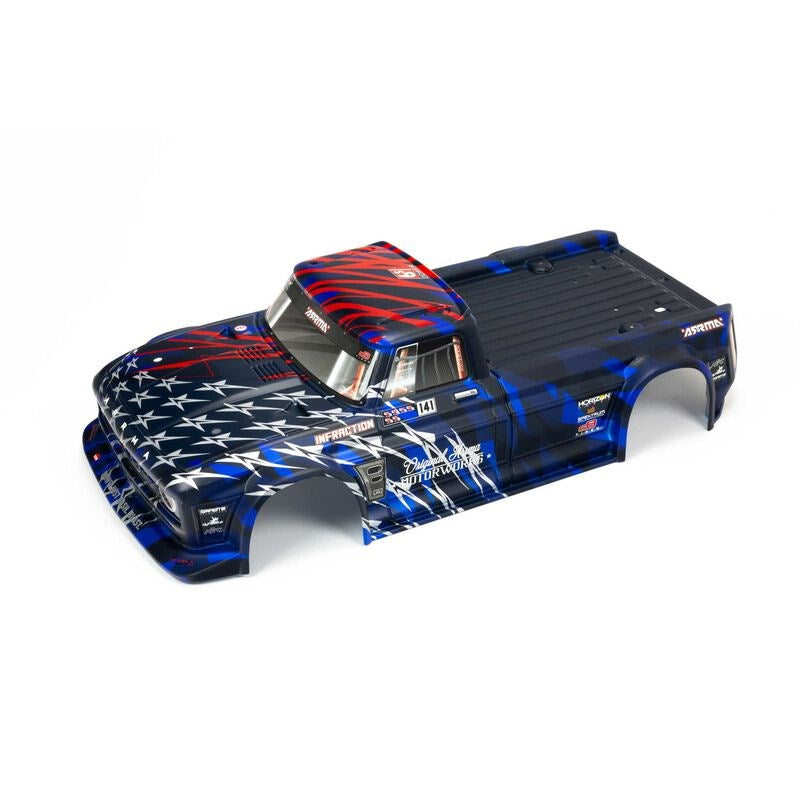 xARRMA 410005 INFRACTION 6S BLX Painted/Decaled/Trimmed Body (Blue/Red)