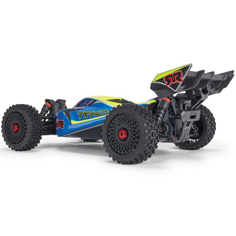 ARRMA ARA4206V4T1+SPMXPSS200 1/8 TYPHON MEGA 665 4X4 RTR Brushed Buggy, Blue  (Requires Battery and Charger)