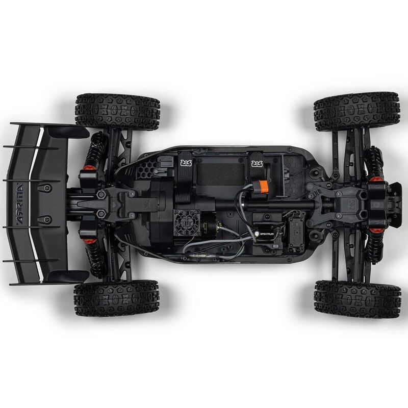 ARRMA ARA4206V4T1+SPMXPSS200 1/8 TYPHON MEGA 665 4X4 RTR Brushed Buggy, Blue  (Requires Battery and Charger)