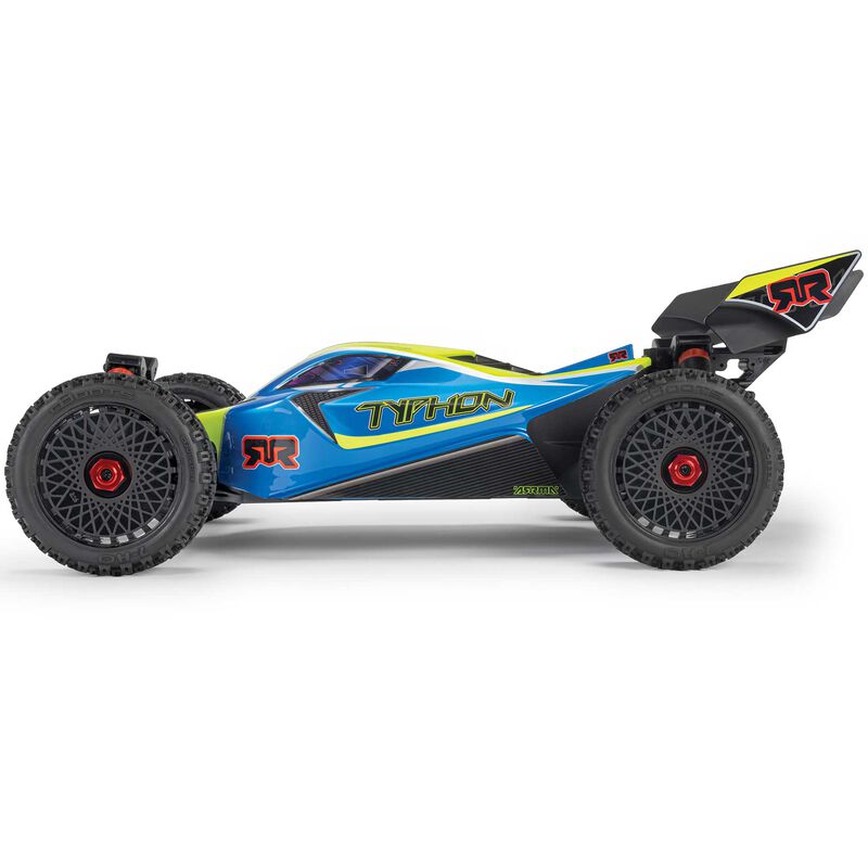 ARRMA ARA4206V4T1+SPMXPSS200 1/8 TYPHON MEGA 665 4X4 RTR Brushed Buggy, Blue  (Requires Battery and Charger)