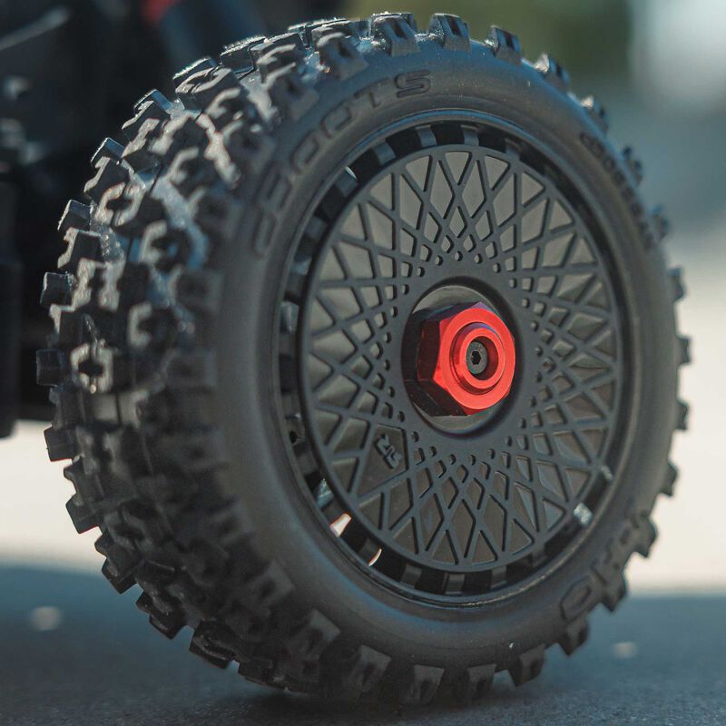 ARRMA ARA4206V4T1+SPMXPSS200 1/8 TYPHON MEGA 665 4X4 RTR Brushed Buggy, Blue  (Requires Battery and Charger)