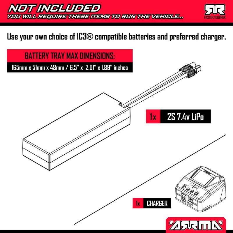 ARRMA ARA4206V4T1 1/8 TYPHON MEGA 665 4X4 RTR Brushed Buggy, Blue  (Requires Battery and Charger) - Hobby City NZ