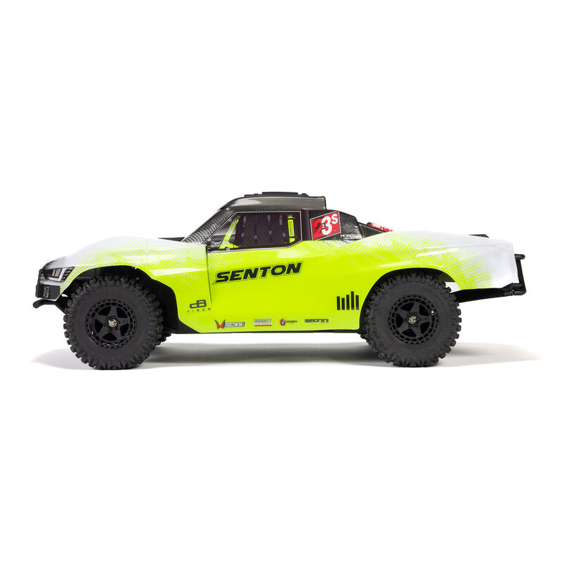 ARRMA ARA4303V4T1+GA5300-3S60-HC-EC5 1/10 SENTON 223S BLX Brushless 4X4 Short Course Truck RTR with DSC, Yellow plus Gens Ace 5300mAh 3S 11.1v 60C Hardcase Lipo Battery 138x46x38mm 406g with EC5 Combo