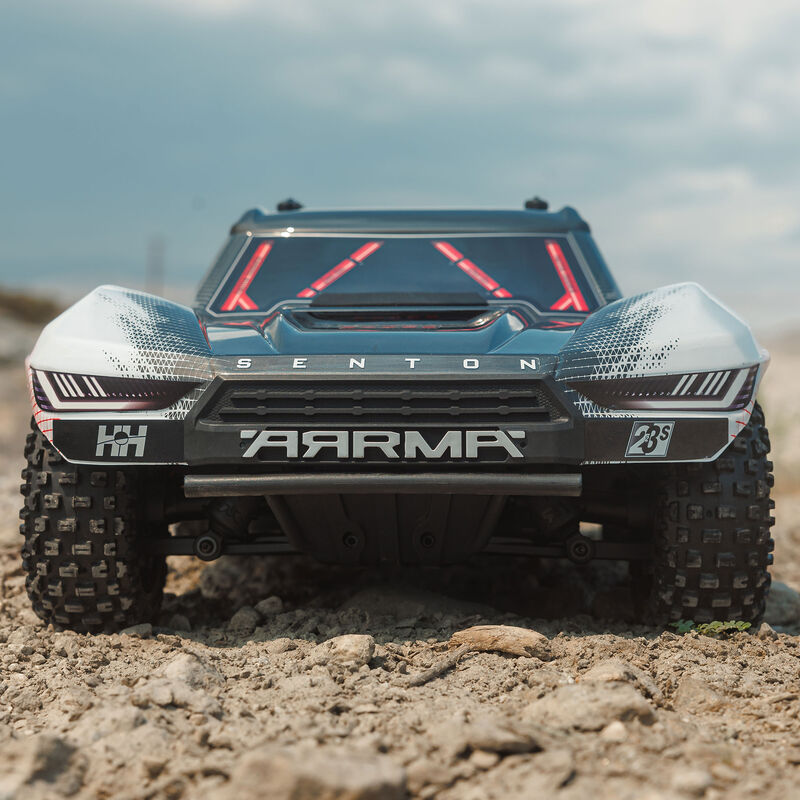 ARRMA ARA4303V4T2+GA5300-3S60-HC-EC5 1/10 SENTON 223S BLX Brushless 4X4 Short Course Truck RTR with DSC, Red