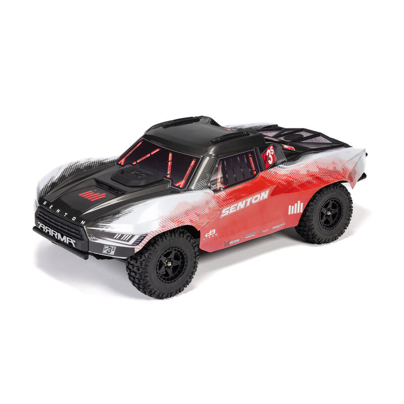 ARRMA ARA4303V4T2+GA5300-3S60-HC-EC5 1/10 SENTON 223S BLX Brushless 4X4 Short Course Truck RTR with DSC, Red