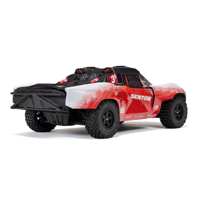 ARRMA ARA4303V4T2+GA5300-3S60-HC-EC5 1/10 SENTON 223S BLX Brushless 4X4 Short Course Truck RTR with DSC, Red