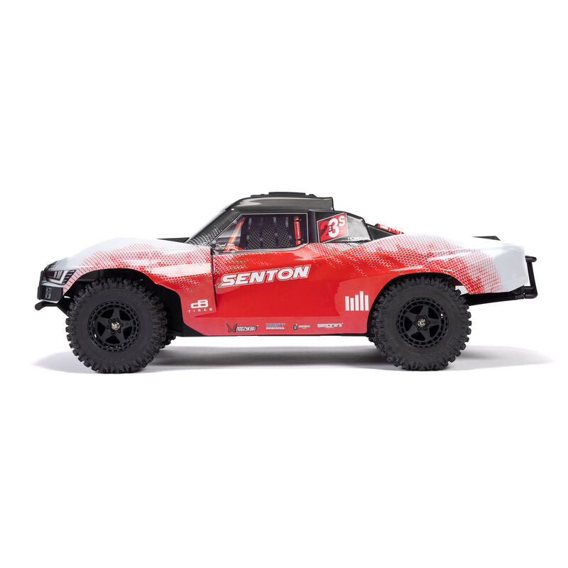 ARRMA ARA4303V4T2+GA5300-3S60-HC-EC5 1/10 SENTON 223S BLX Brushless 4X4 Short Course Truck RTR with DSC, Red