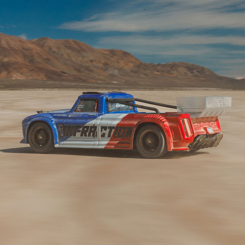 ARRMA Infraction 223S DSC 4x4 All Road Bash 65+ MPH RTR Blue RC Street Basher 1/8 Scale (23)