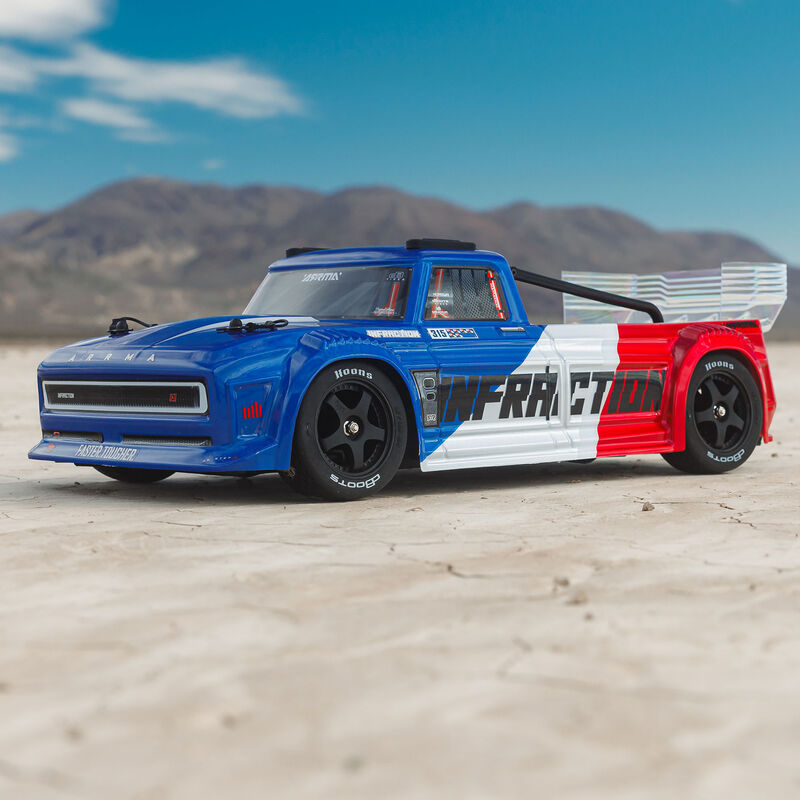 ARRMA Infraction 223S DSC 4x4 All Road Bash 65+ MPH RTR Blue RC Street Basher 1/8 Scale (20)