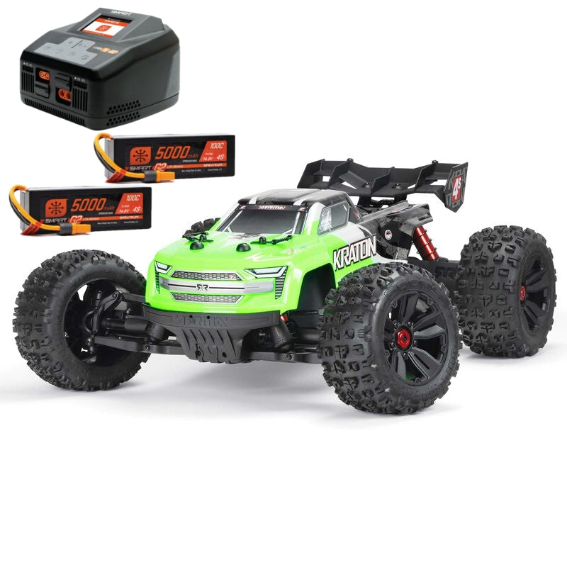 ARRMA ARA4408V2T4+SPMXPSS850 KRATON 4X4 4S BL 1/10TH 4WD SPEED MT (GREEN) With Center Diff