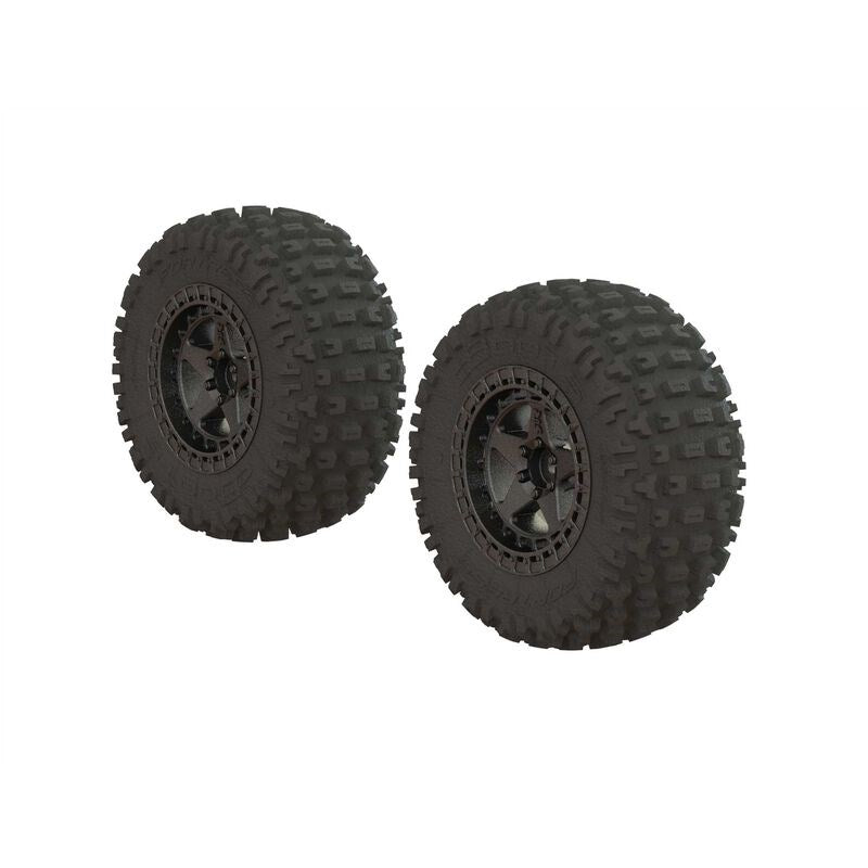 ARRMA ARA550087 dBoots FORTRESS SC Tire Set Glued - Gun Metal (2pcs) - Hobby City NZ