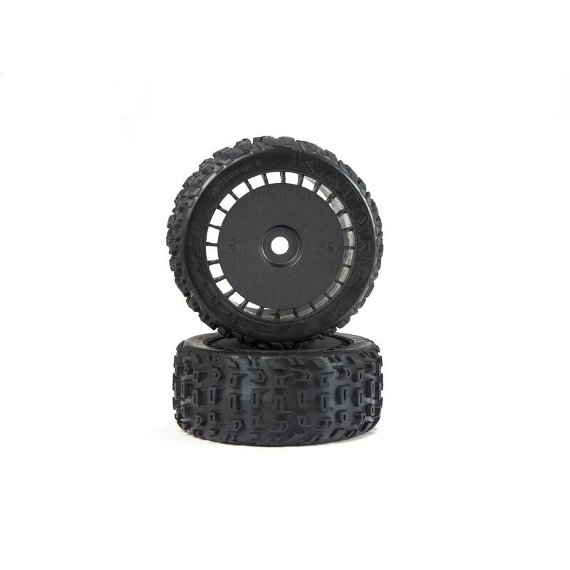 ARRMA ARA550097 dBoots Katar T Belted 6S Tire Set Glued (Blk) (2)  (Replaces ARAC9615) - Hobby City NZ