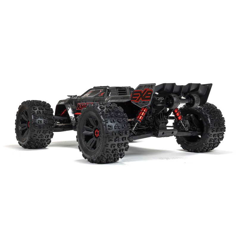 ARRMA ARA5808V2T1+GA7200-4S60-HC_X2 1/5 KRATON V2 4X4 8S BLX EXB Brushless Monster Truck RTR, Black
