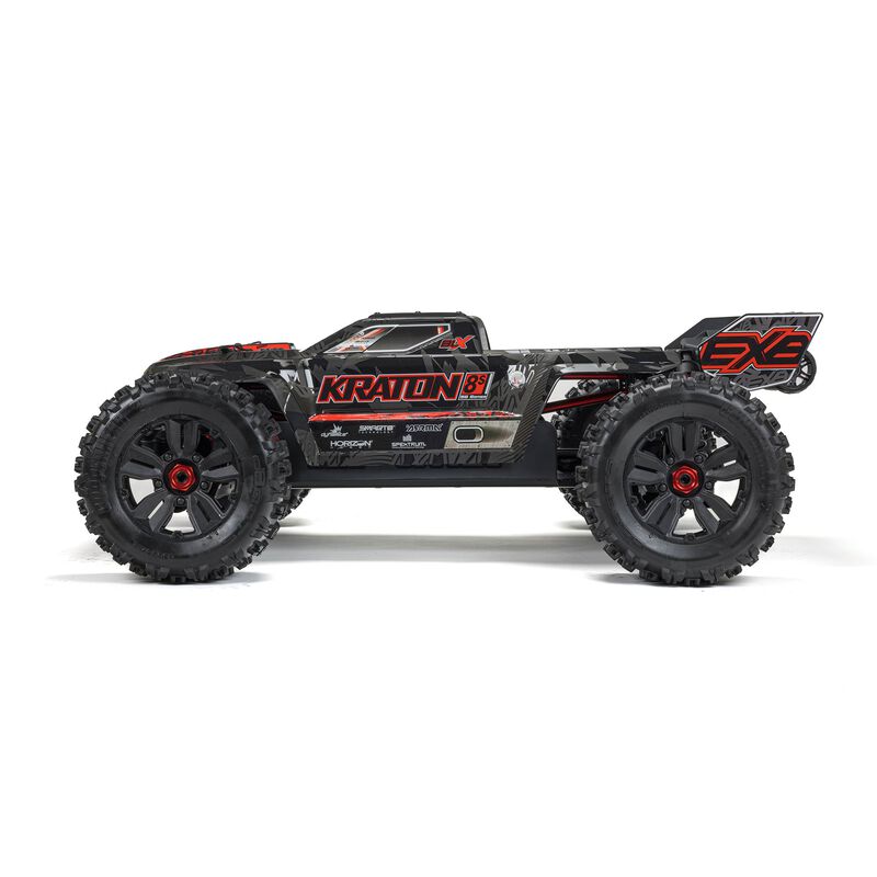 ARRMA ARA5808V2T1+GA7200-4S60-HC_X2 1/5 KRATON V2 4X4 8S BLX EXB Brushless Monster Truck RTR, Black