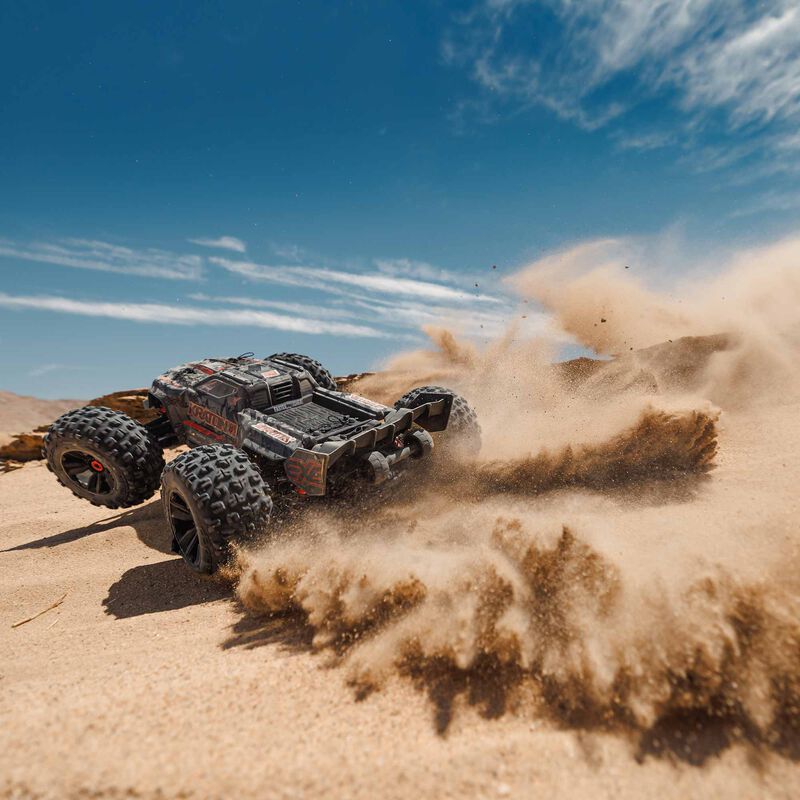 ARRMA ARA5808V2T1+GA7200-4S60-HC_X2 1/5 KRATON V2 4X4 8S BLX EXB Brushless Monster Truck RTR, Black