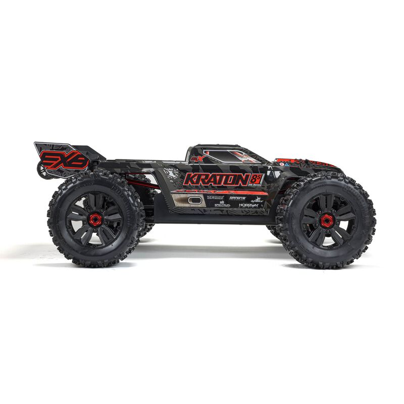 ARRMA ARA5808V2T1+GA7200-4S60-HC_X2 1/5 KRATON V2 4X4 8S BLX EXB Brushless Monster Truck RTR, Black