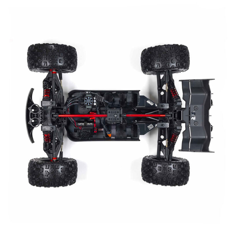 ARRMA ARA5808V2T1+GA7200-4S60-HC_X2 1/5 KRATON V2 4X4 8S BLX EXB Brushless Monster Truck RTR, Black