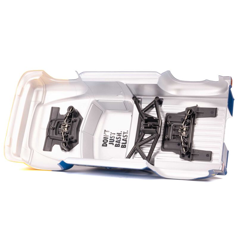 ARRMA ARA8611V6T2+GA7200-4S60-HC 1/8 NOTORIOUS 6S V6 4X4 BLX Brushless Stunt Truck RTR, Blue