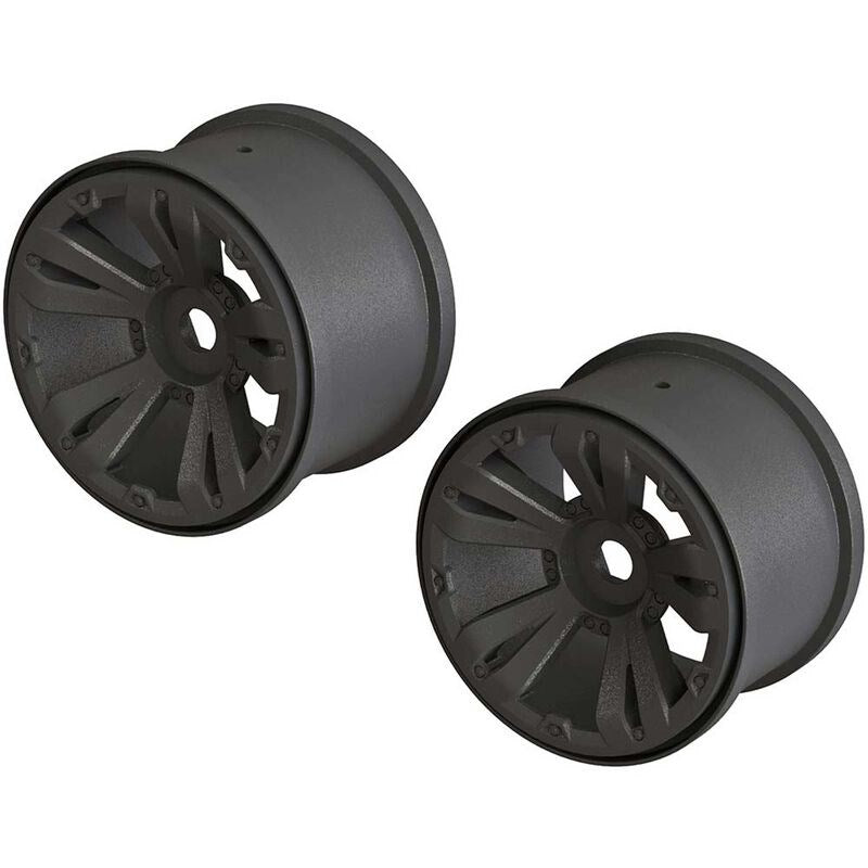 ARRMA C9465 AR510111 MT 3.8 Wheel 17mm Hex Black  (2) - Hobby City NZ