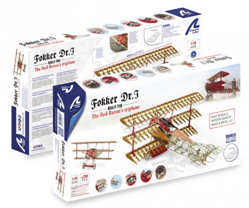 Artesania Latina 20350 Kit: 1/16 Fokker Dr.I 'Red Baron's Fighter'
