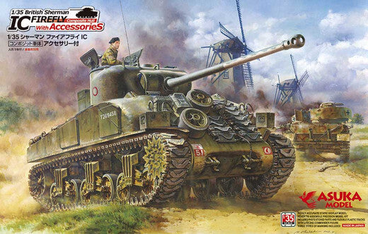 Asuka Model 35-028 1/35 British Sherman IC FIREFLY composite hull with Accessores