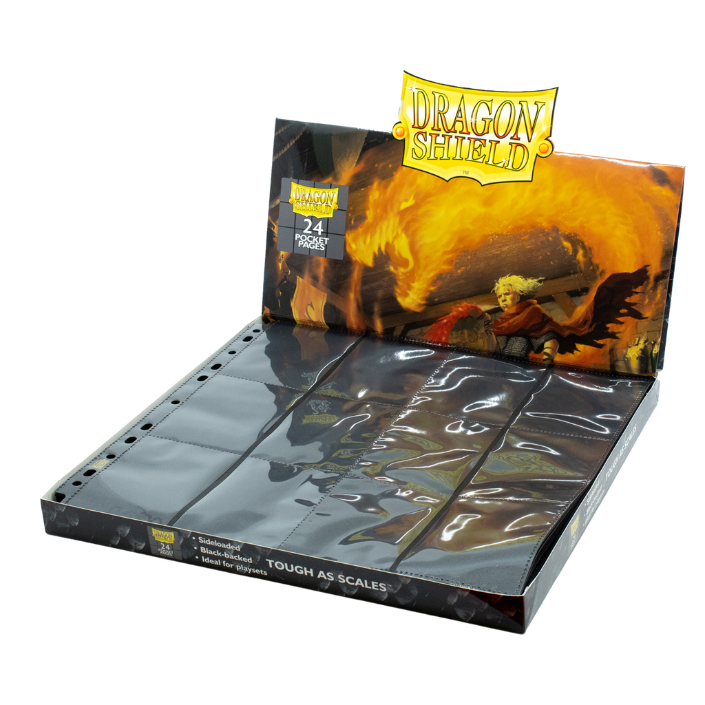 Dragon Shield 24-Pocket Display Black Trading Card Binder Pages (2)