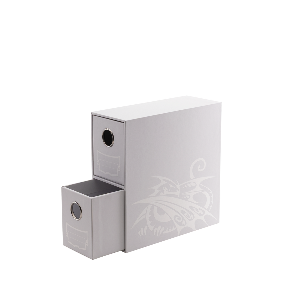 Dragon Shield Fortress 2- Drawers Vertical White Card Storage Box (2)