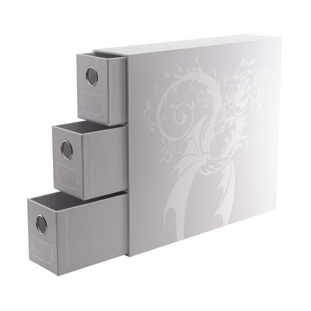 Dragon Shield Fortress 3- Drawers Vertical White Card Storage Box (2)