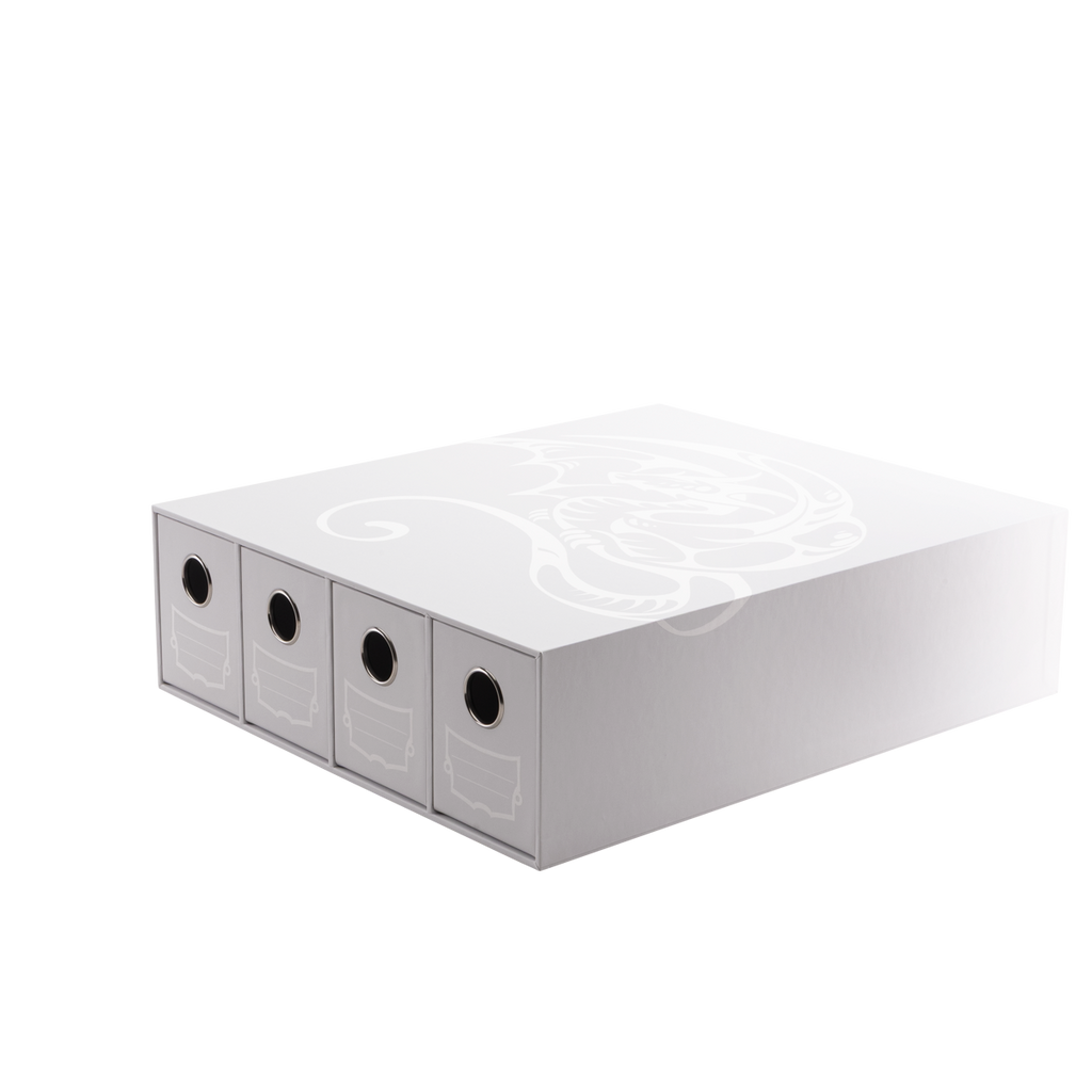 Dragon Shield Fortress 4- Drawers Horizontal White Card Storage Box