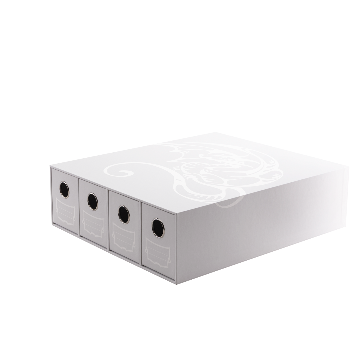 Dragon Shield Fortress 4- Drawers Horizontal White Card Storage Box