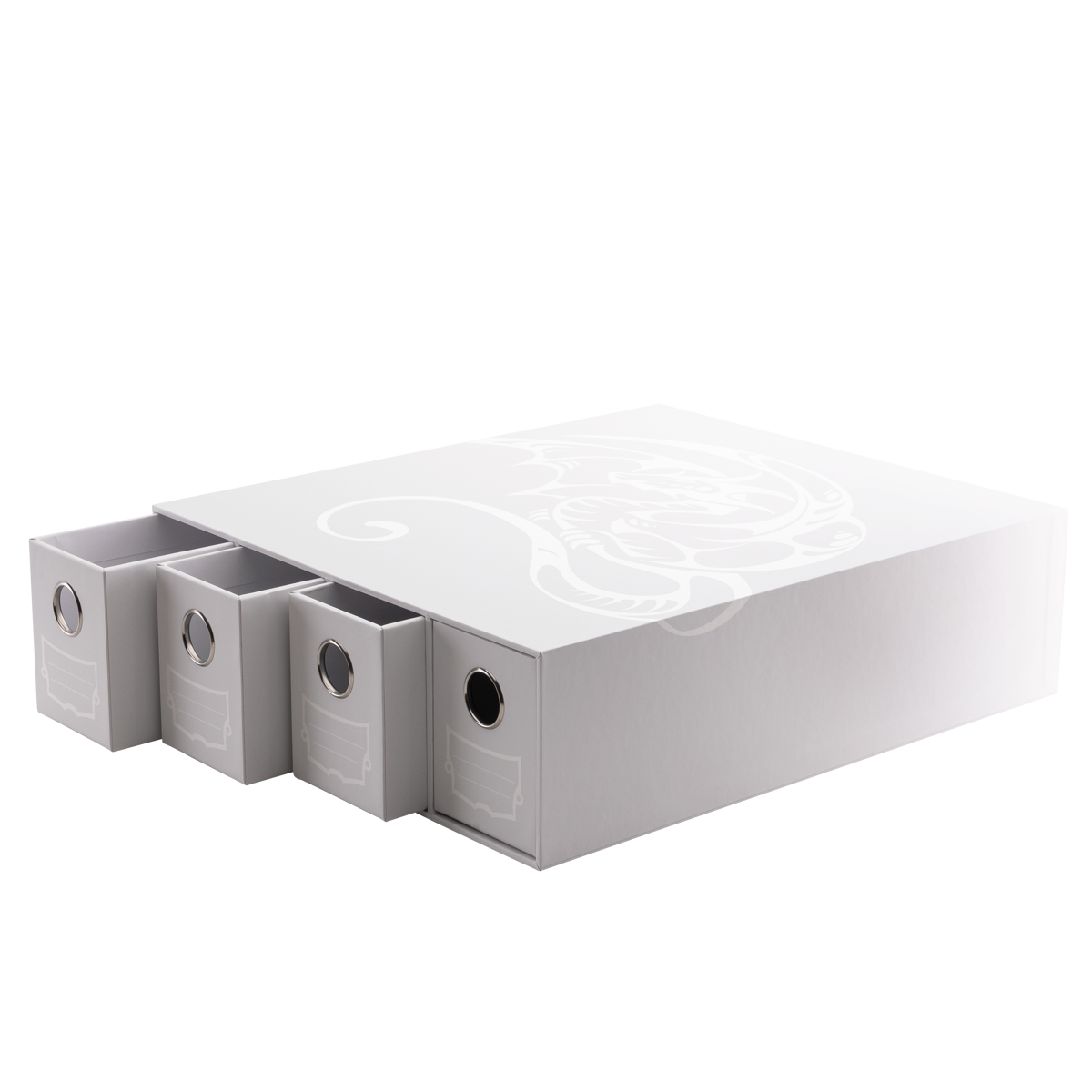 Dragon Shield Fortress 4- Drawers Horizontal White Card Storage Box (2)