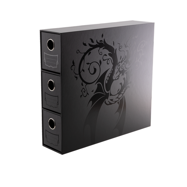 Dragon Shield Fortress 3- Drawers Vertical Black Card Storage Box